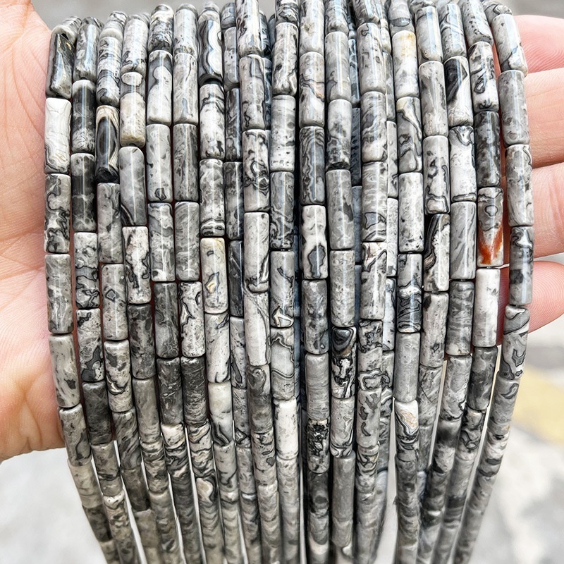 4x13mm crystal agate round tube loose beads suitable for DIY