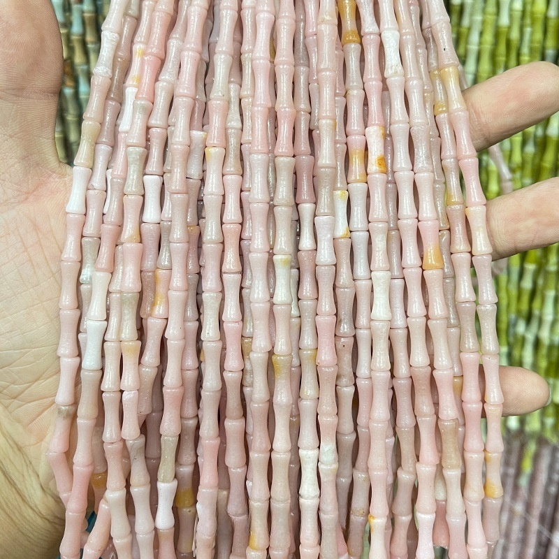 5x12mm natural crystal bamboo tube beads suitable for DIY