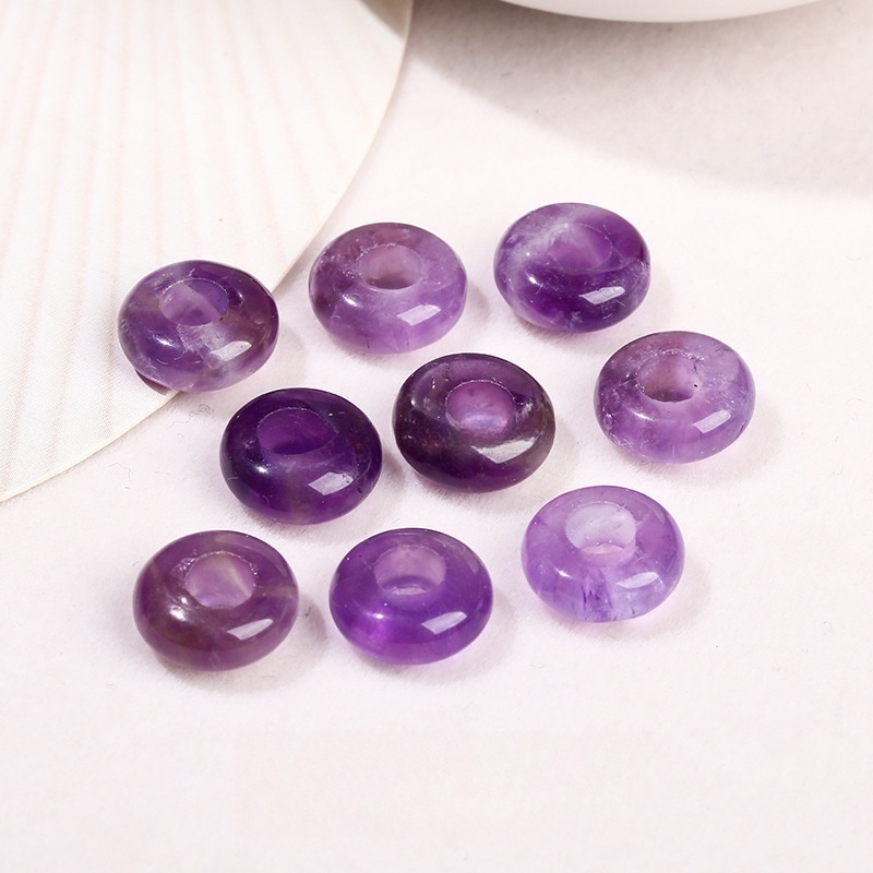 10pcs/bag 10*4m natural crystal agate abacus large hole beads loose beads