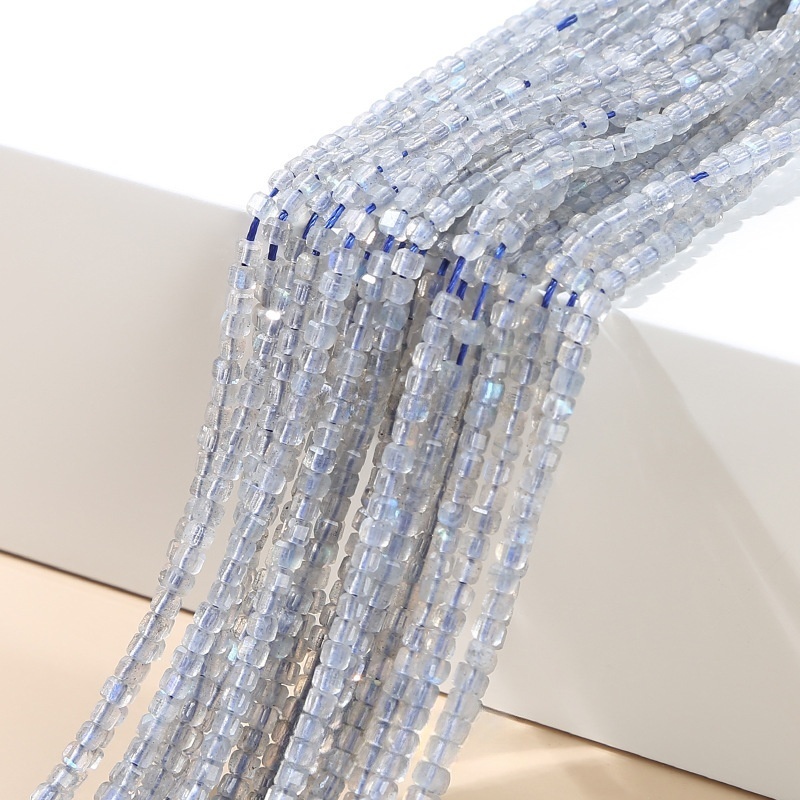 2mm natural crystal cut sugar cube loose beads suitable for DIY