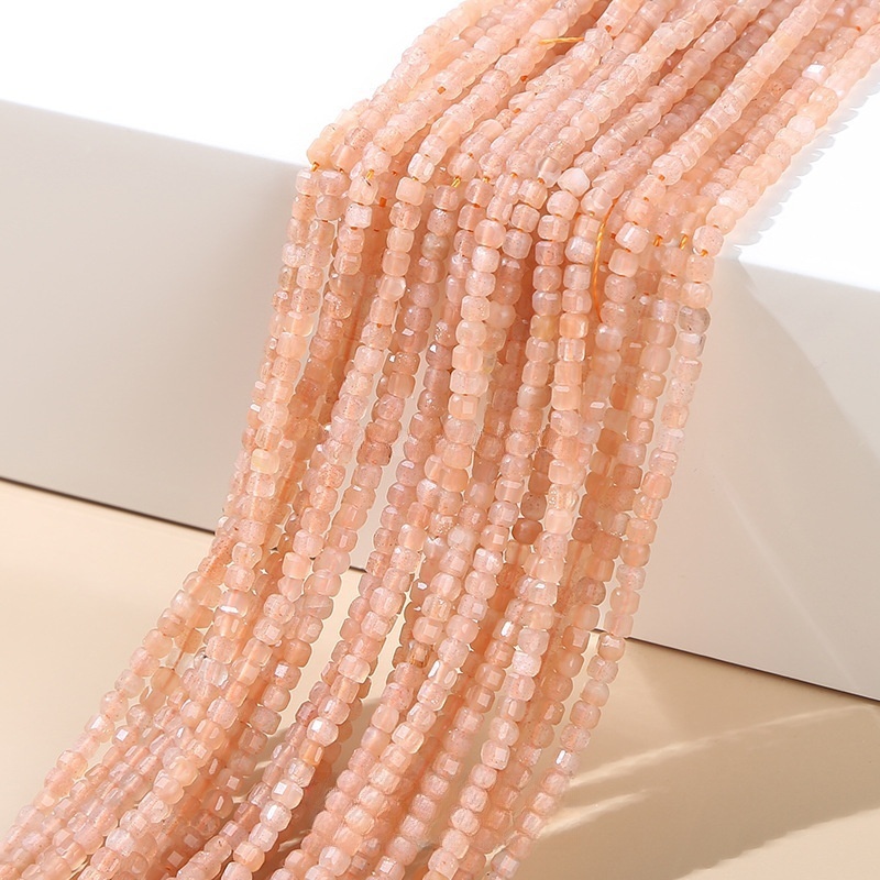 2mm natural crystal cut sugar cube loose beads suitable for DIY