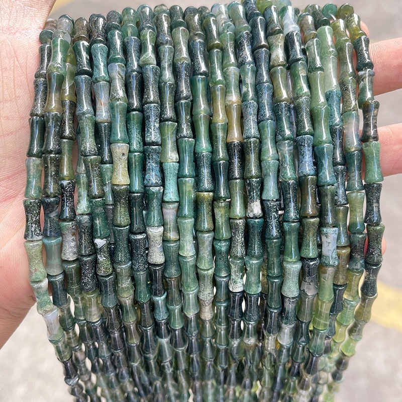 5x12mm natural crystal bamboo tube beads suitable for DIY