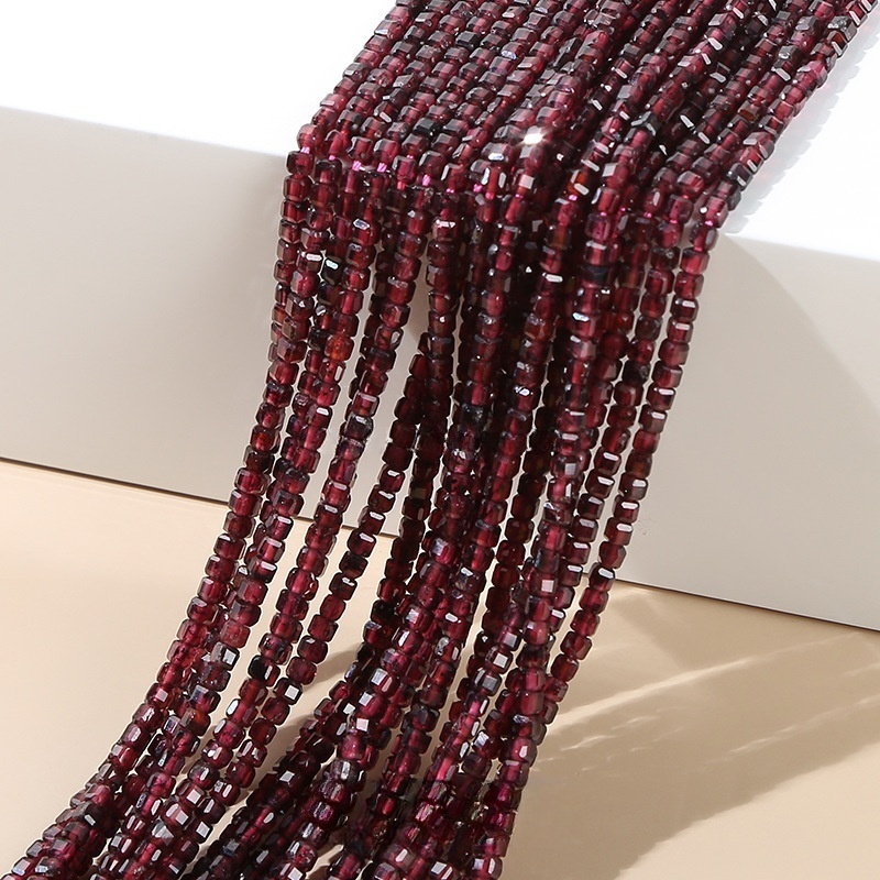 2mm natural crystal cut sugar cube loose beads suitable for DIY