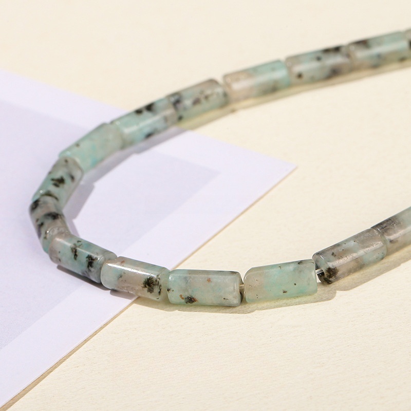 4*9mm natural jade crystal round tube loose beads