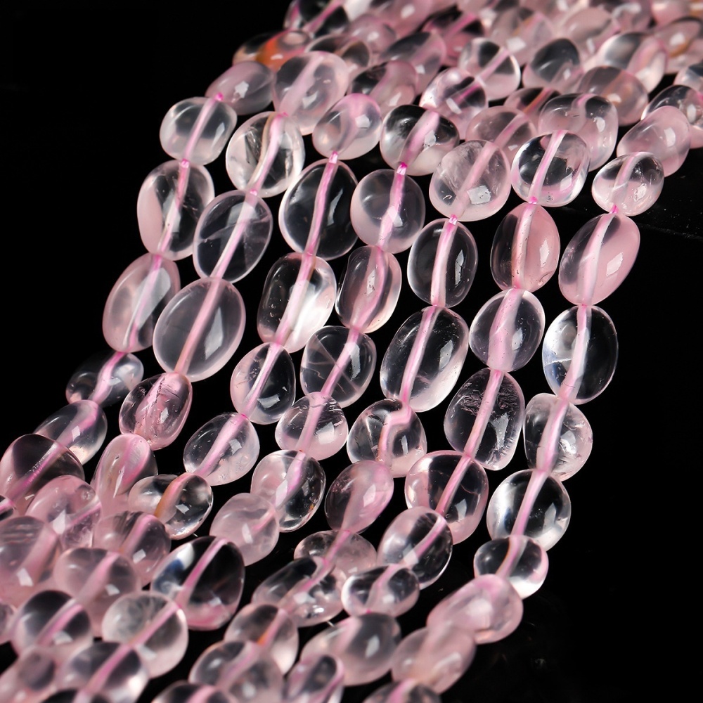 Natural ice rose quartz random shape beads loose beads