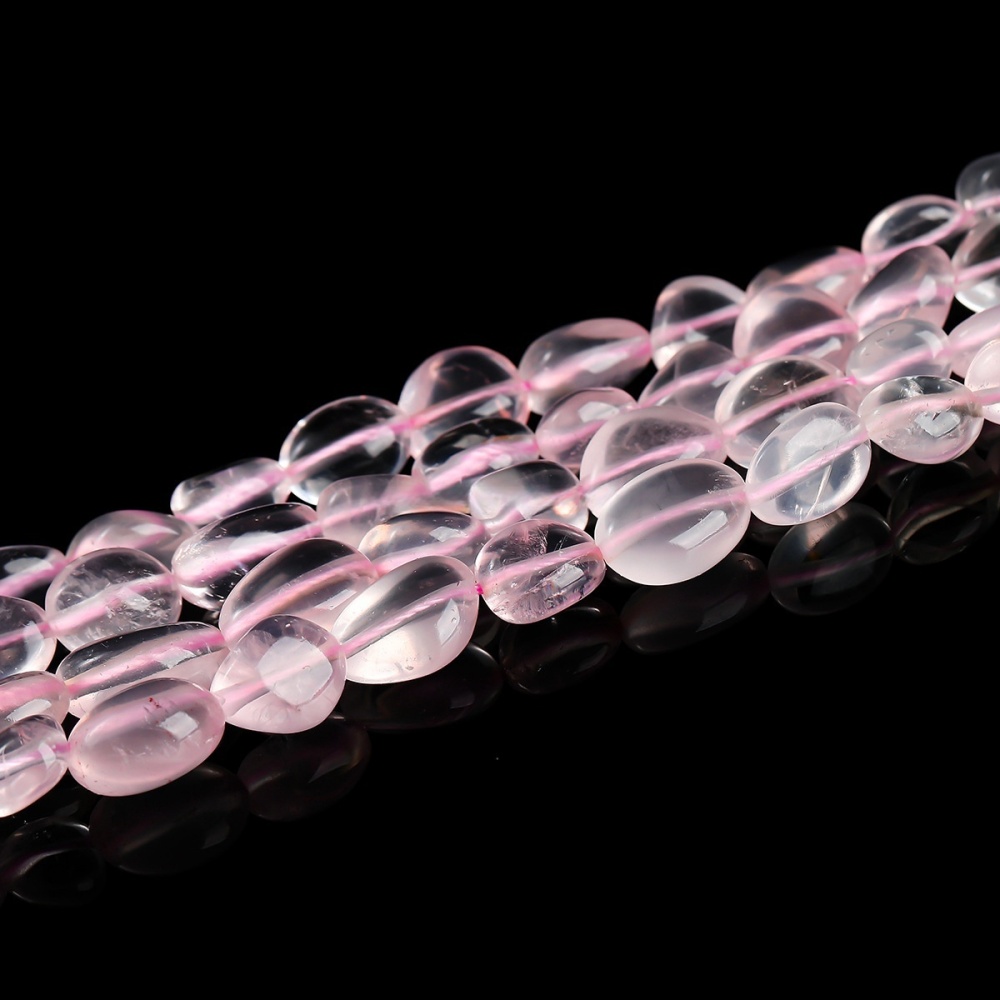 Natural ice rose quartz random shape beads loose beads