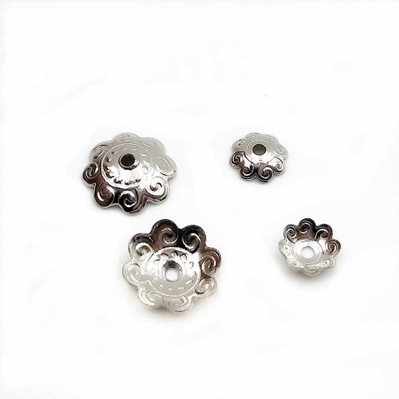 200 Pieces/Bag--Stainless steel bead holder bead cap flower holder flower shaped DIY jewelry accessories