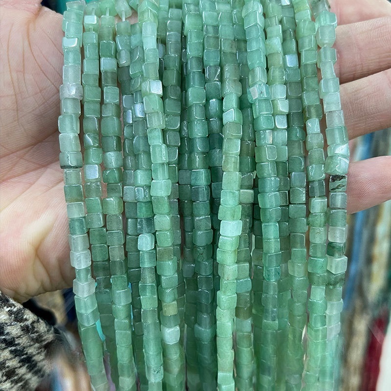 4*4mm crystal agate square beads loose beads square beads