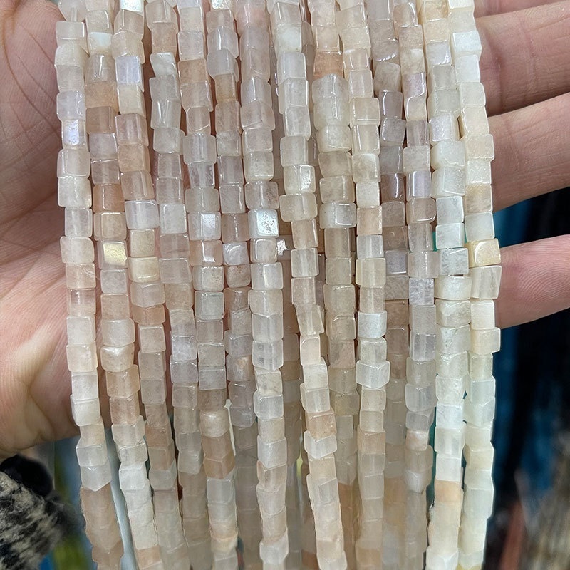 4*4mm crystal agate square beads loose beads square beads