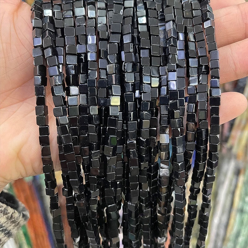 4*4mm crystal agate square beads loose beads square beads