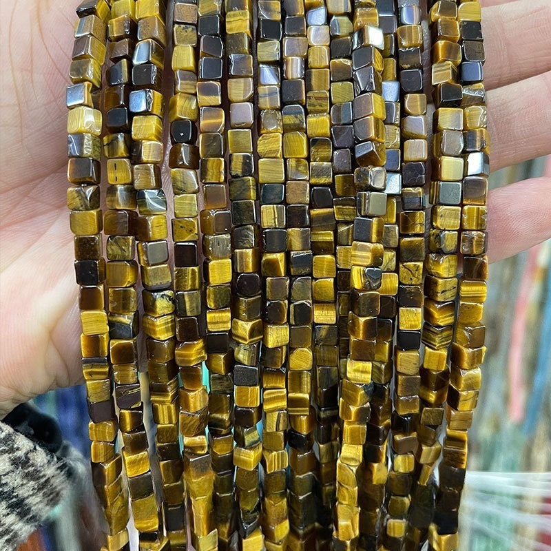 4*4mm crystal agate square beads loose beads square beads