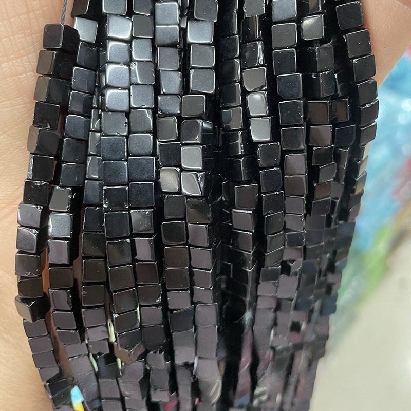 4*4mm crystal agate square beads loose beads square beads