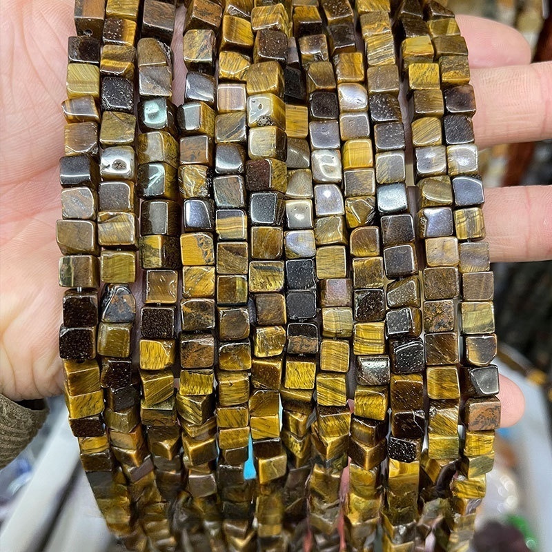 6mm square loose beads crystal jade square beads