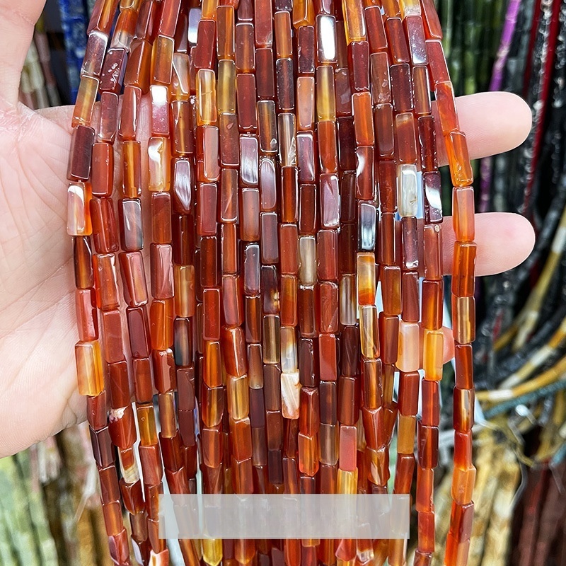 4*13mm crystal agate rectangular cube shaped loose beads