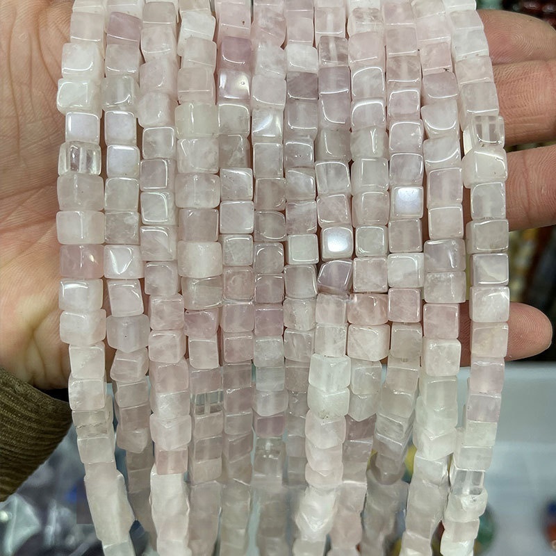 6mm square loose beads crystal jade square beads