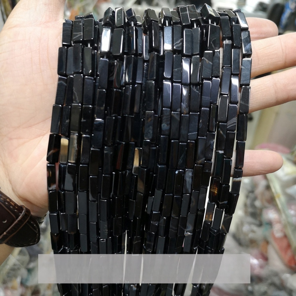 4*13mm crystal agate rectangular cube shaped loose beads