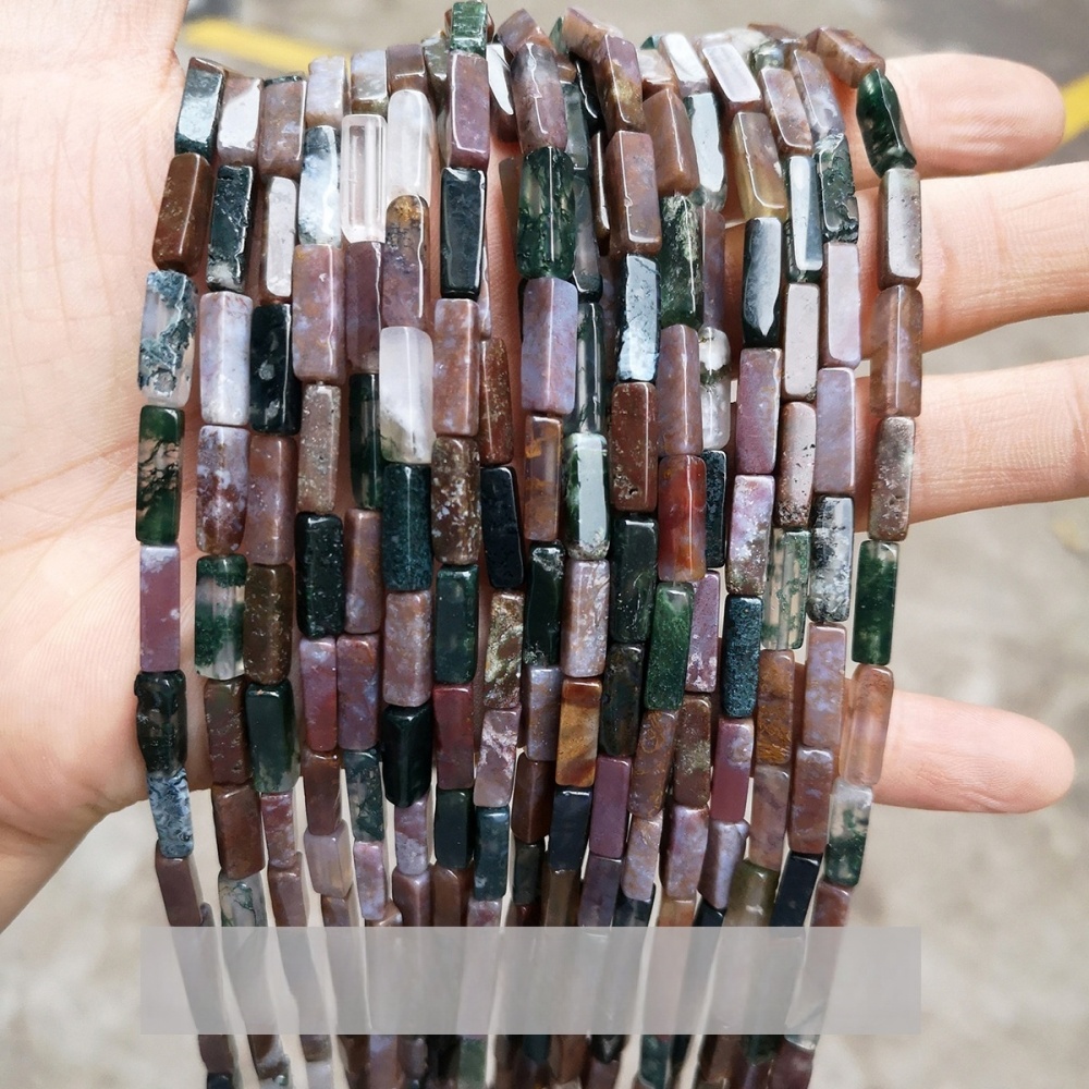 4*13mm crystal agate rectangular cube shaped loose beads