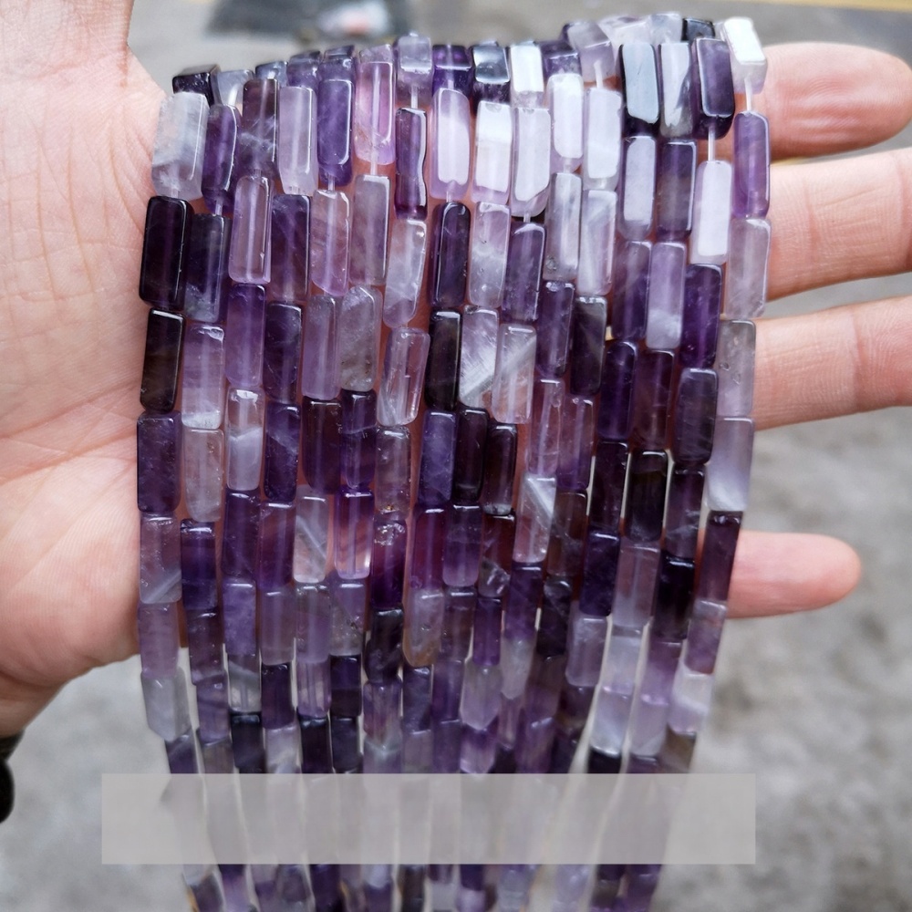 4*13mm crystal agate rectangular cube shaped loose beads