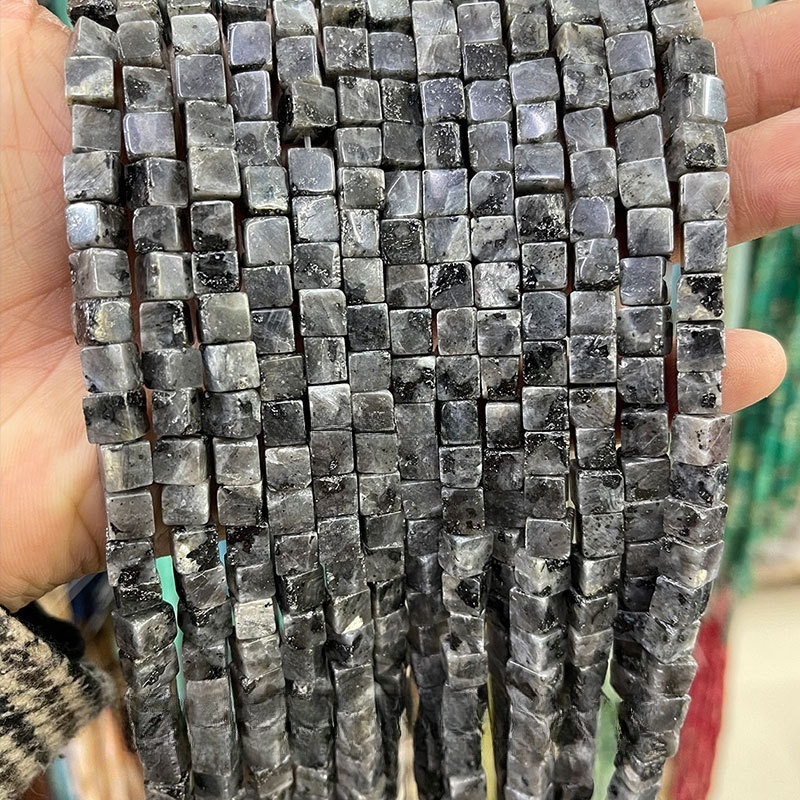 6mm square loose beads crystal jade square beads