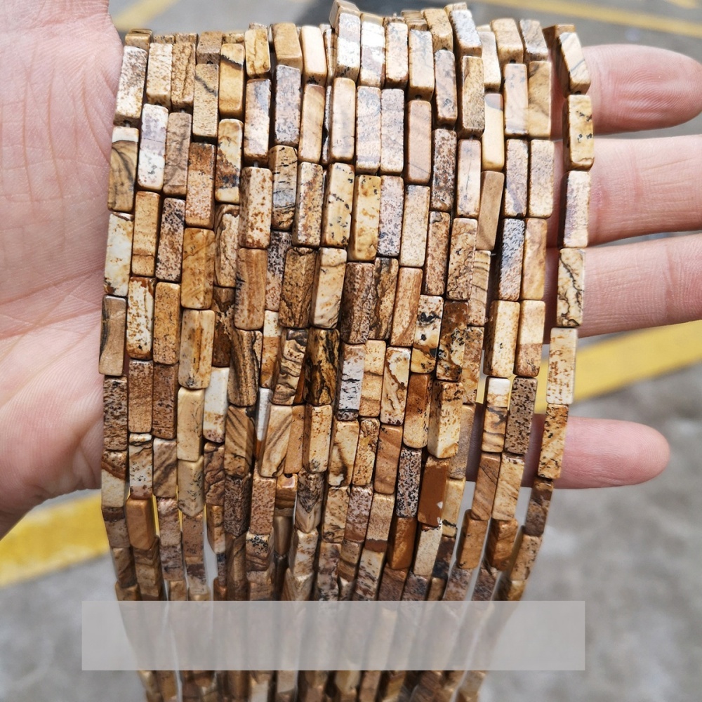 4*13mm crystal agate rectangular cube shaped loose beads