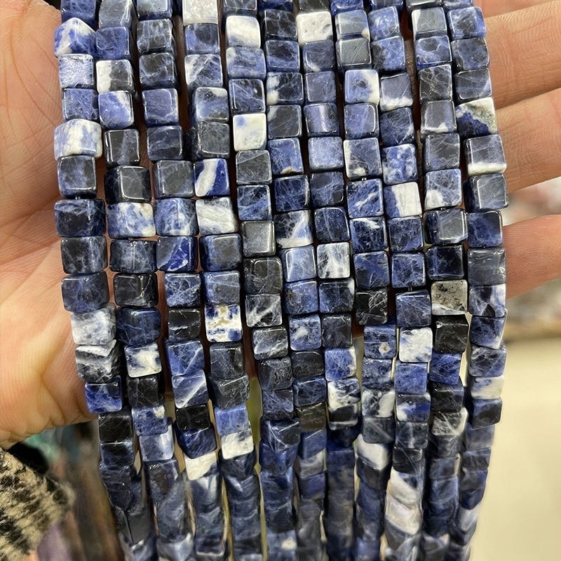 6mm square loose beads crystal jade square beads