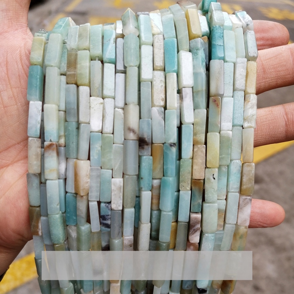 4*13mm crystal agate rectangular cube shaped loose beads