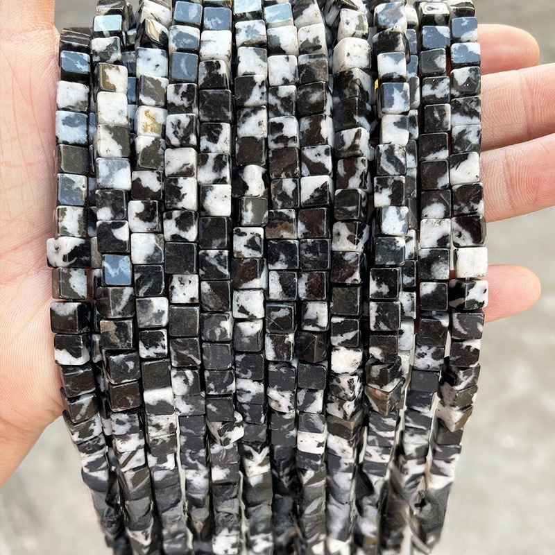 6mm square loose beads crystal jade square beads