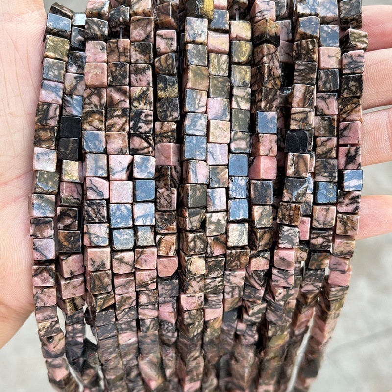 6mm square loose beads crystal jade square beads