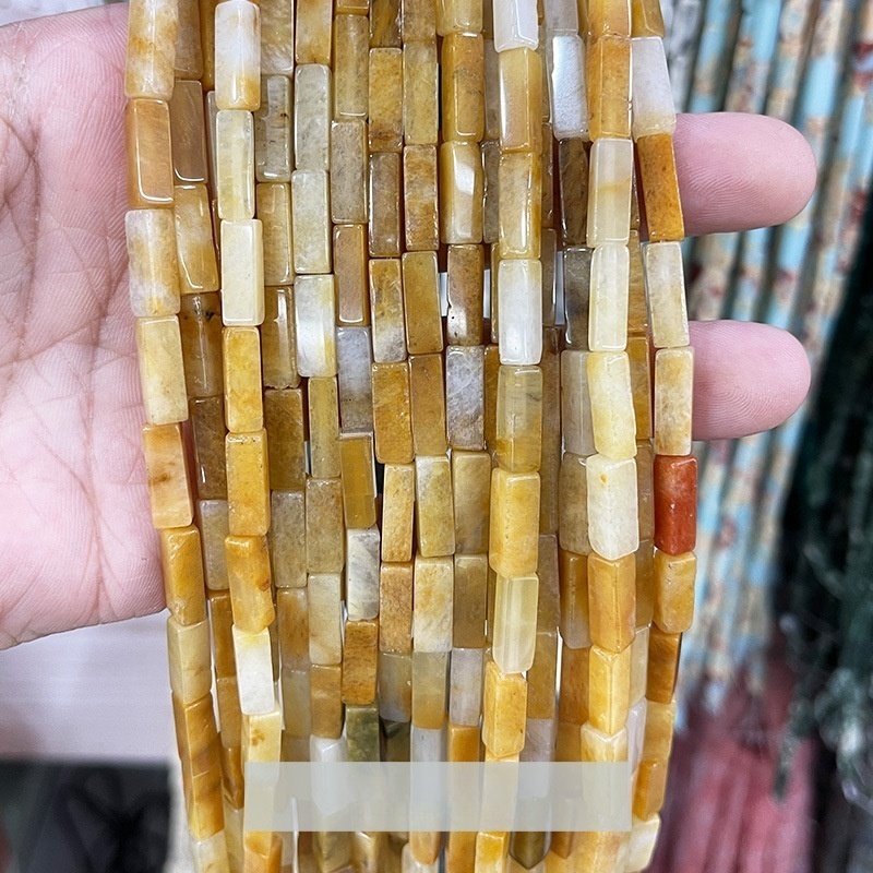 4*13mm crystal agate rectangular cube shaped loose beads
