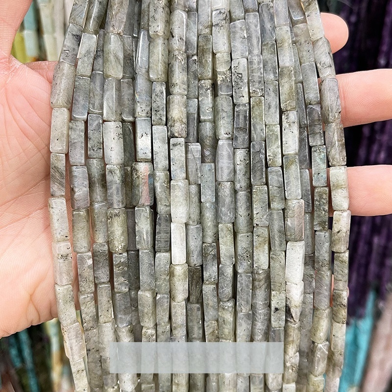 4*13mm crystal agate rectangular cube shaped loose beads