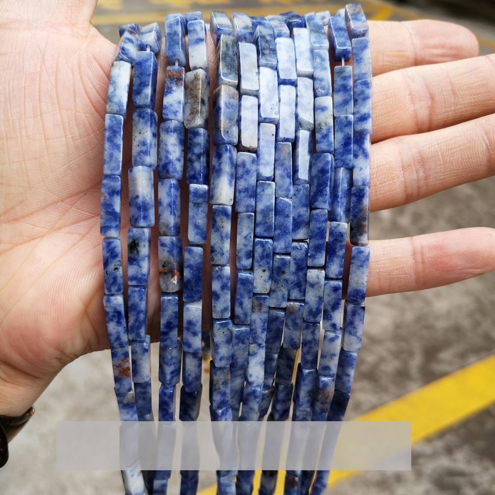 4*13mm crystal agate rectangular cube shaped loose beads