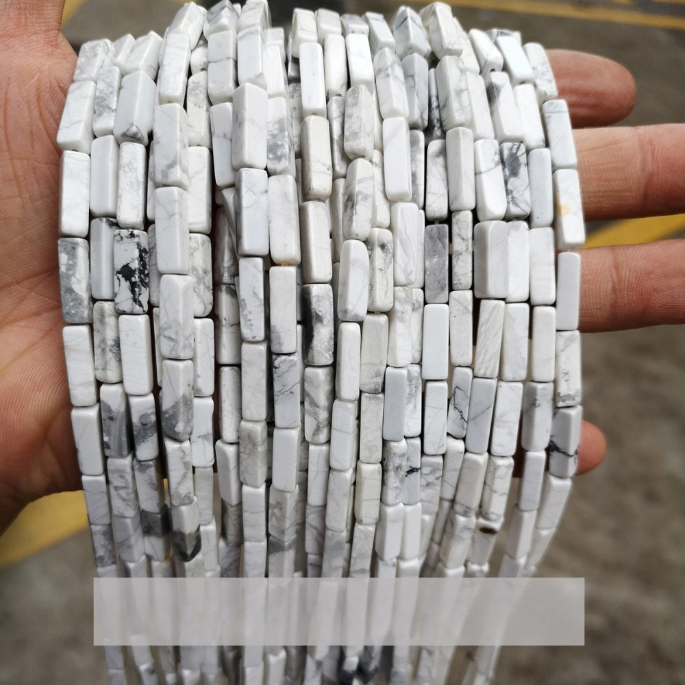 4*13mm crystal agate rectangular cube shaped loose beads