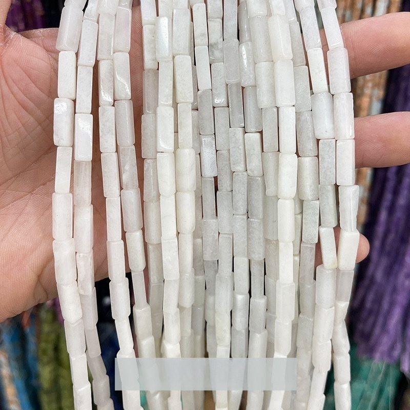 4*13mm crystal agate rectangular cube shaped loose beads