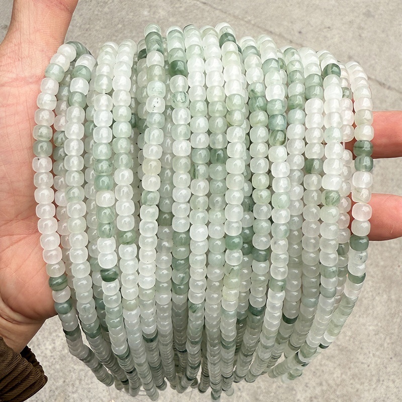 5-10mm natural ice jade old type beads loose beads suitable for DIY