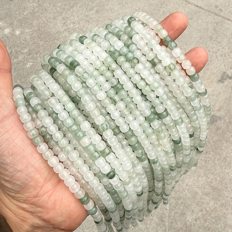 5-10mm natural ice jade old type beads loose beads suitable for DIY