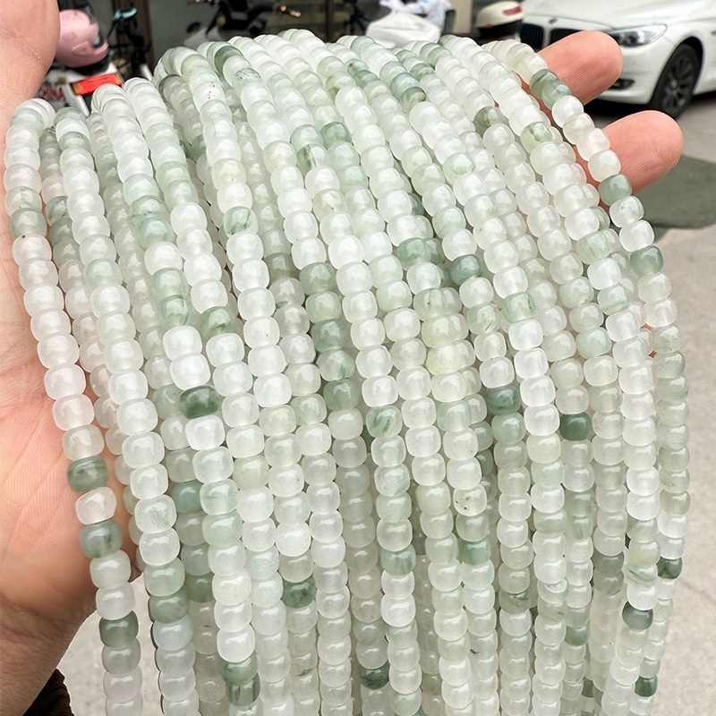 5-10mm natural ice jade old type beads loose beads suitable for DIY