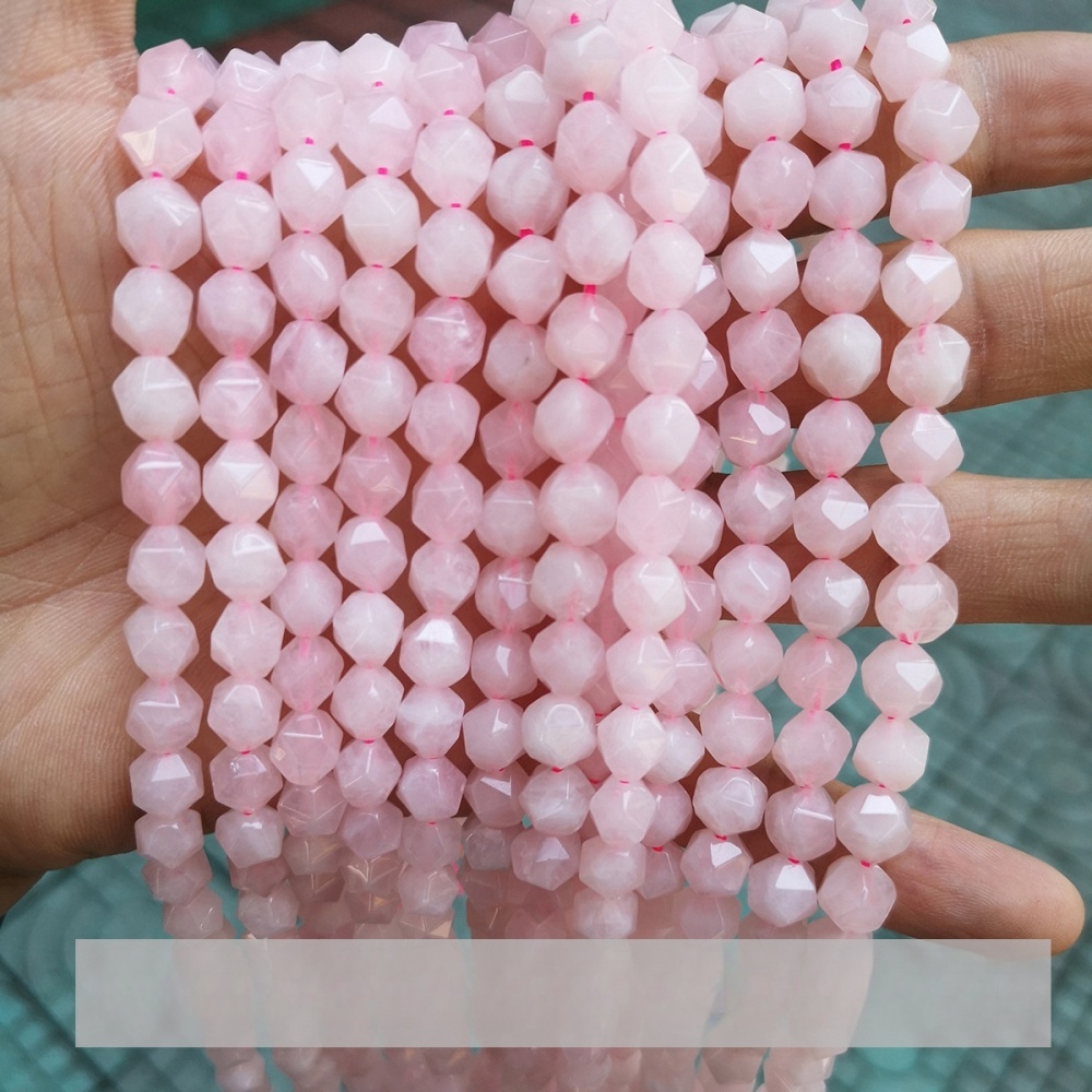 6mm natural crystal diamond faceted rhombus beads scattered suitable for DIY