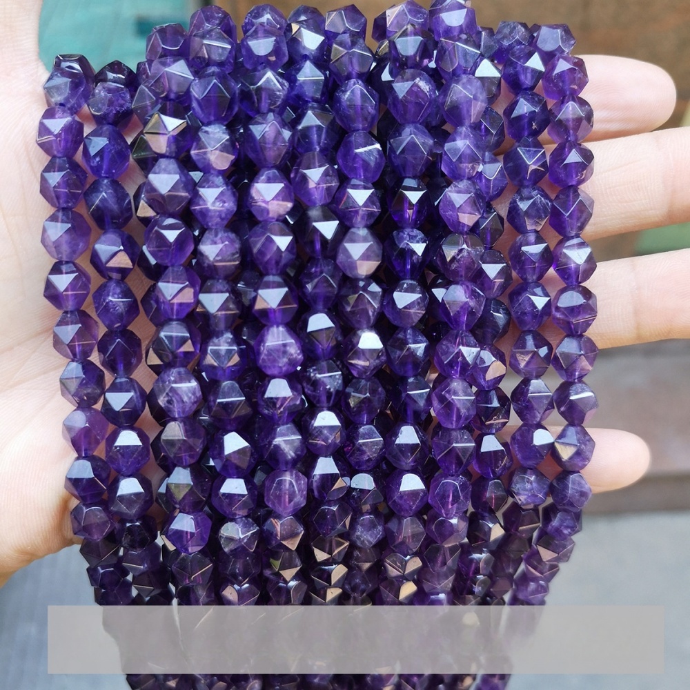 6mm natural crystal diamond faceted rhombus beads scattered suitable for DIY