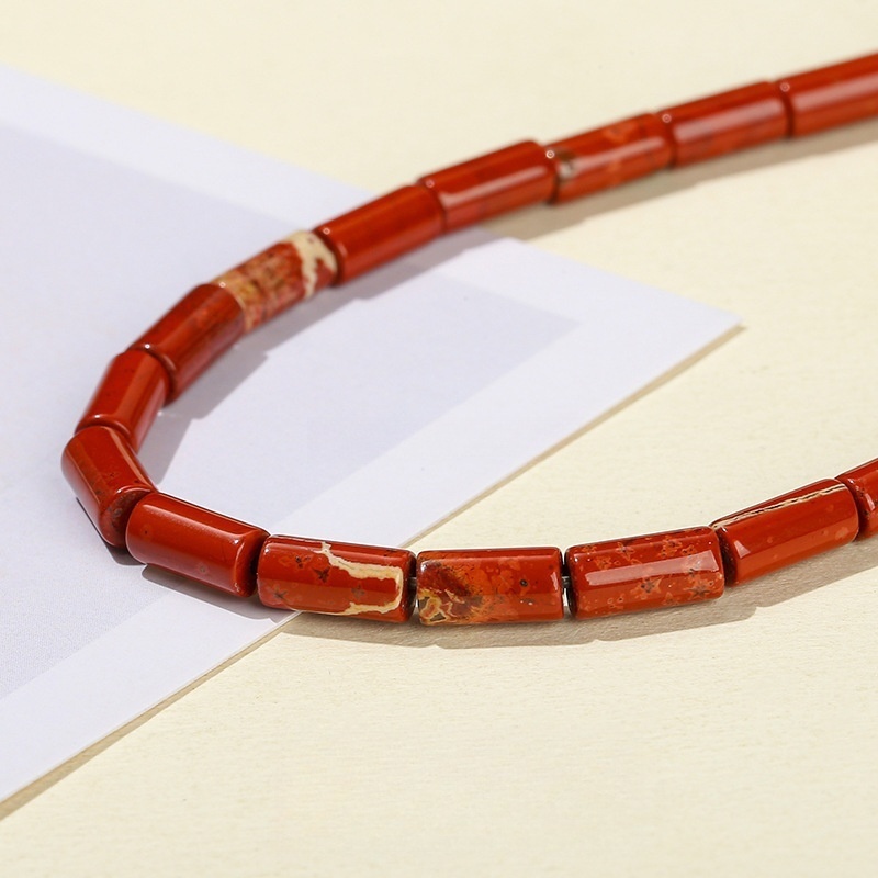 4*9mm natural jade crystal round tube loose beads
