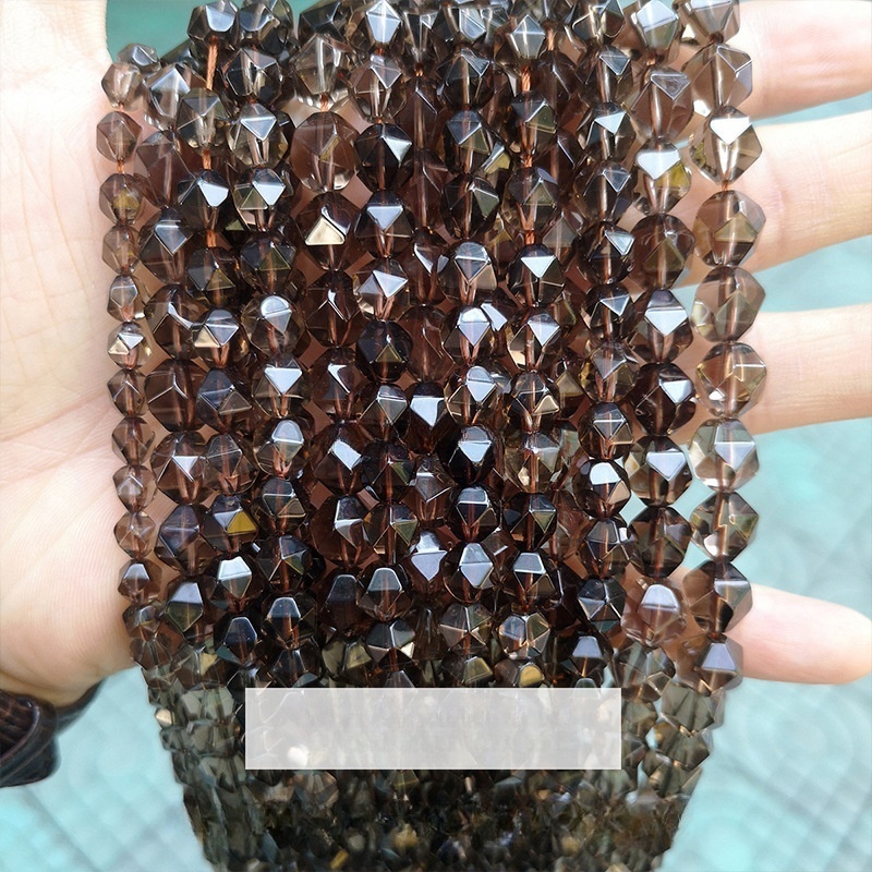 6mm natural crystal diamond faceted rhombus beads scattered suitable for DIY