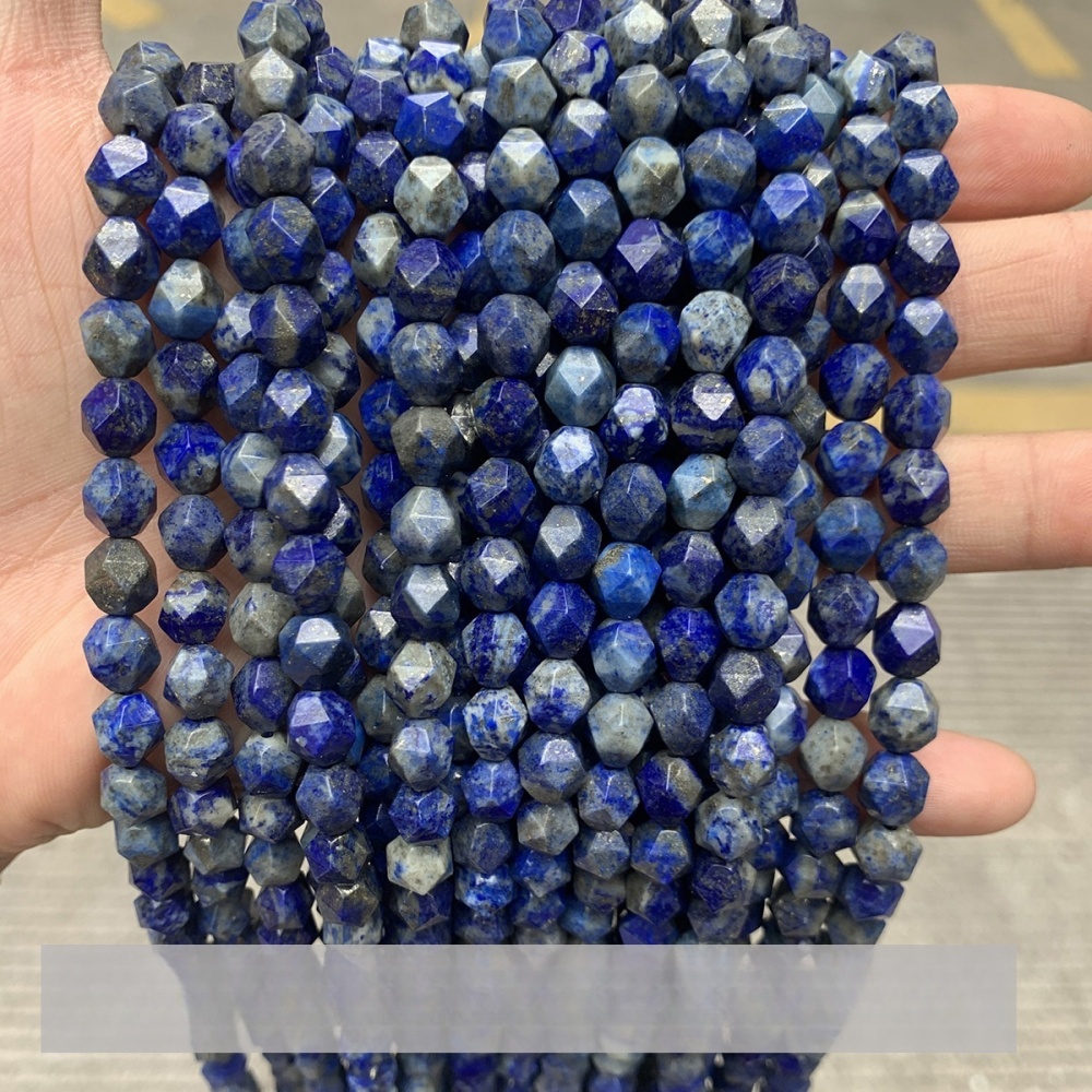 6mm natural crystal diamond faceted rhombus beads scattered suitable for DIY