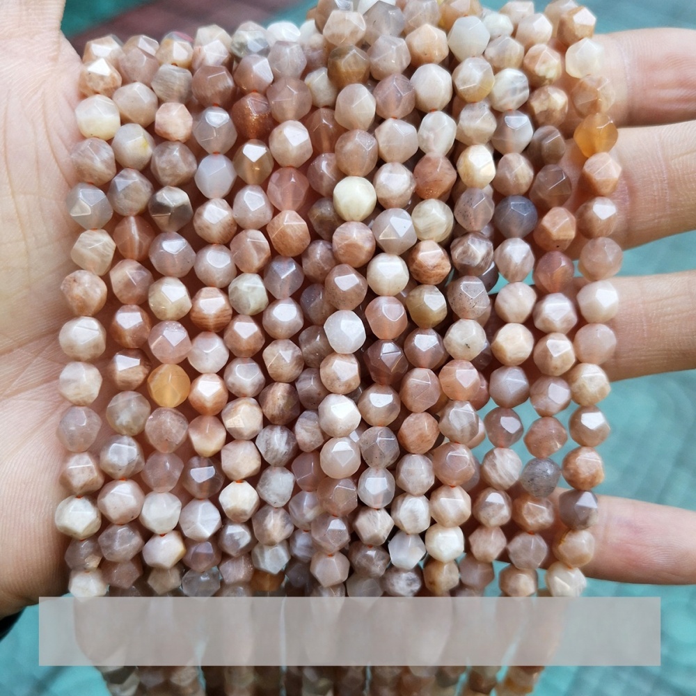 8mm natural crystal diamond faceted rhombus beads scattered suitable for DIY