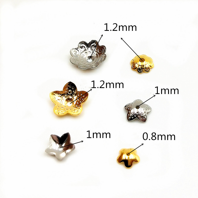 200 Pieces/Bag--Stainless steel bead holder bead cap flower holder flower shaped DIY jewelry accessories