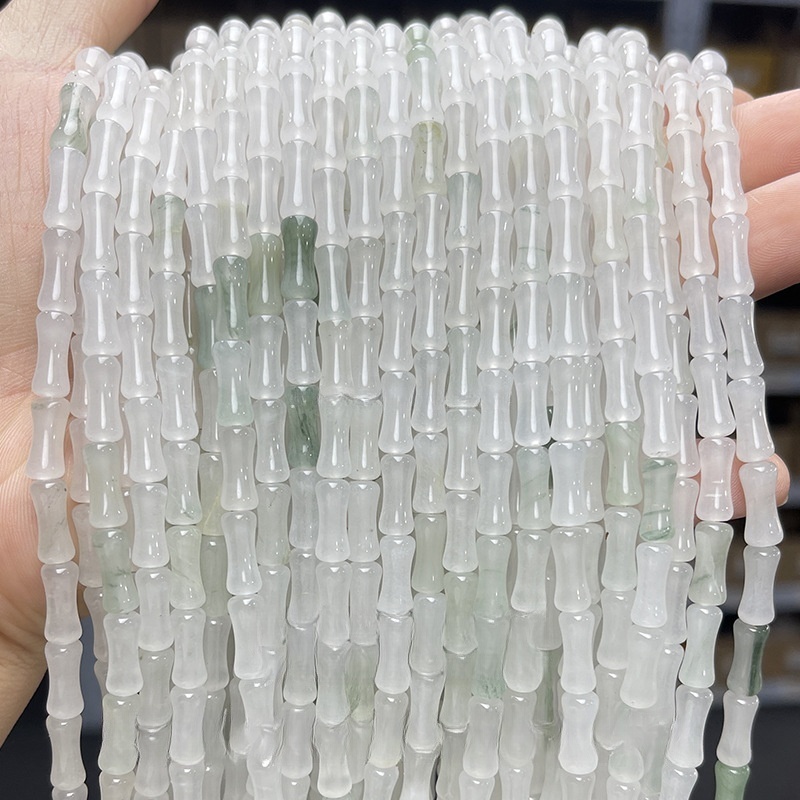 Natural ice jade multi-shaped loose beads suitable for DIY