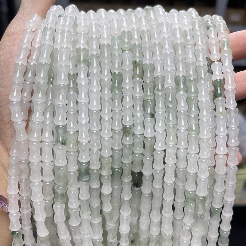 Natural ice jade multi-shaped loose beads suitable for DIY