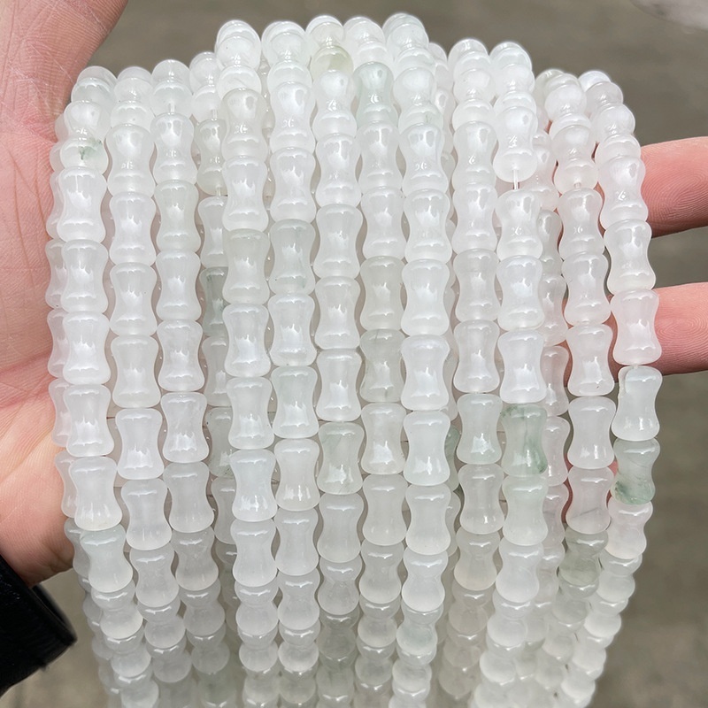 Natural ice jade multi-shaped loose beads suitable for DIY