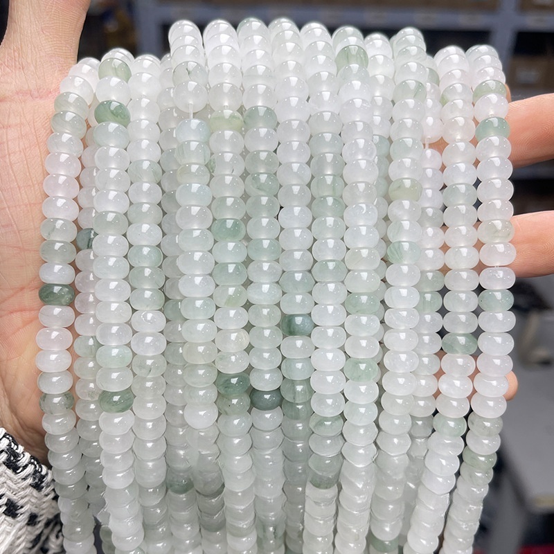 Natural ice jade multi-shaped loose beads suitable for DIY