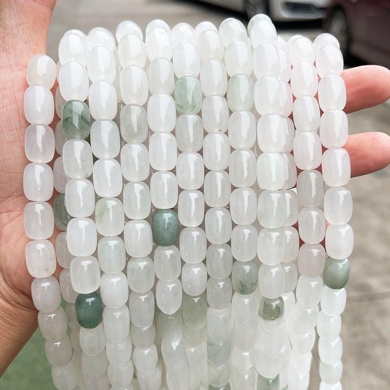 Natural ice jade multi-shaped loose beads suitable for DIY