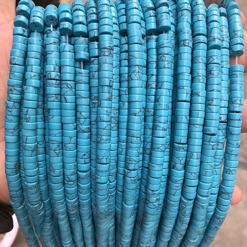 3*6mm natural stone rectangular round beads