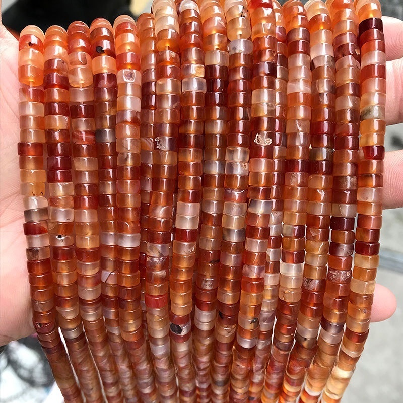 3*6mm natural stone rectangular round beads